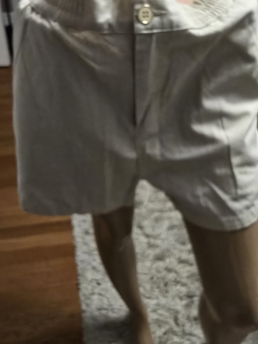ZAFIN Men's Flat Front Stretch Shorts in Light Khaki Sz L